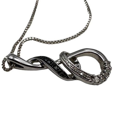 Kay Jewelers Silver and Black Necklace - Picture 8 of 12